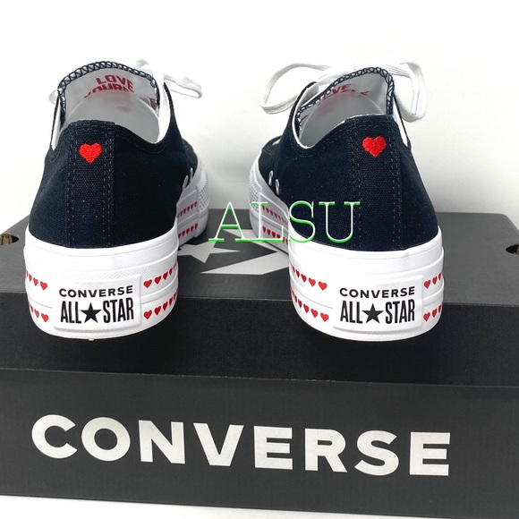 Converse Ctas Lift Black University Red Platform W - Picture 6 of 10
